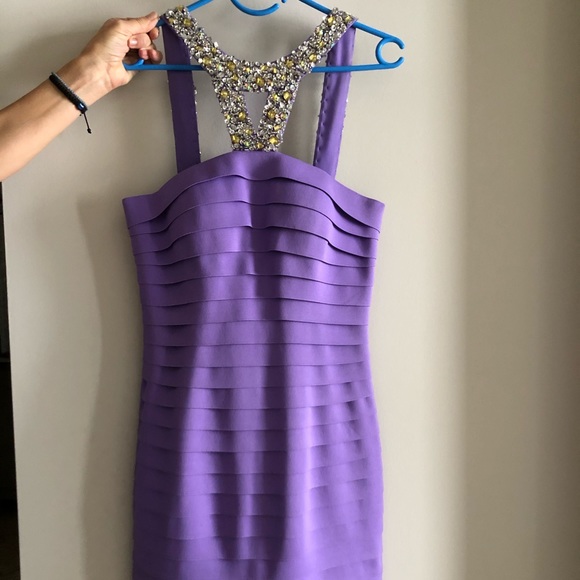 SHERRI HILL PURPLE DRESS EVENING PROM - Picture 2 of 11